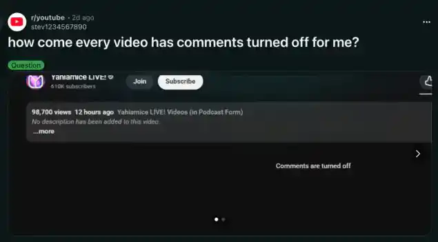 YouTube blocca commenti e descrizioni a chi usa ad blocker