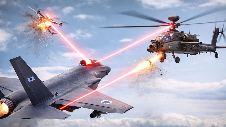 Israele: armi laser su jet ed elicotteri per abbattere droni e missili