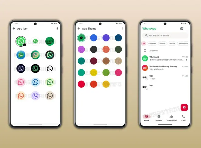 Temi e icone personalizzabili - WhatsApp