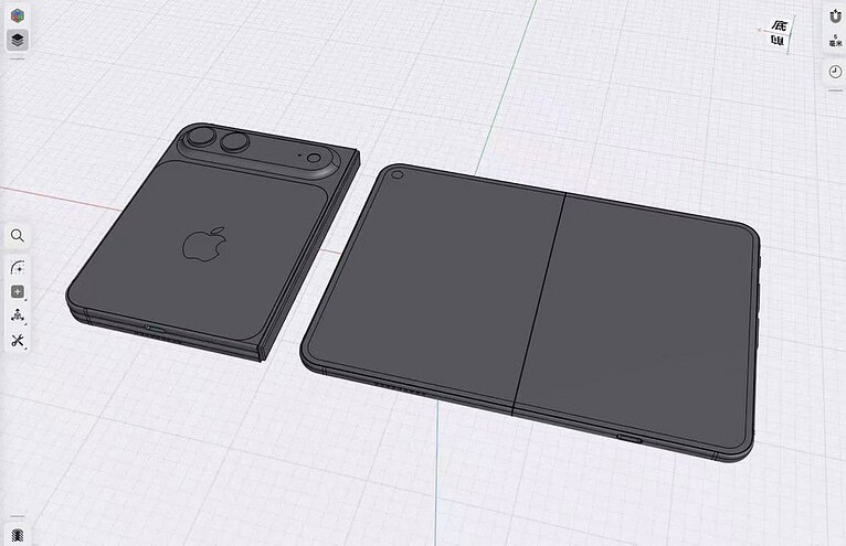 iPhone pieghevole fold Apple CAD Render _2