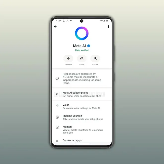 WhatsApp piani abbonamento Meta AI