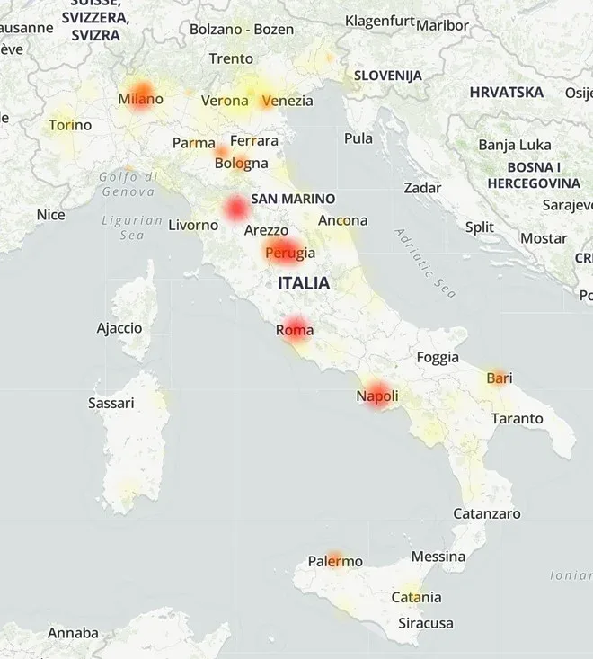 Iliad down zone italiane segnalazioni
