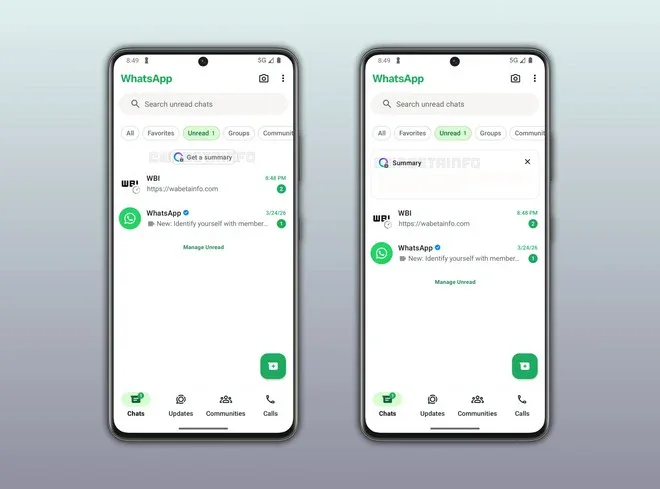 WhatsApp: riassunti AI di tutte le chat non lette con un solo tap