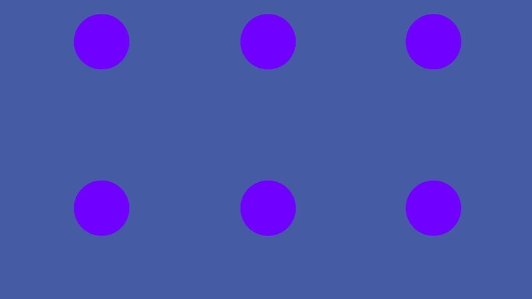 Illusione ottica dei 9 puntini, li vedi blu o viola? _1