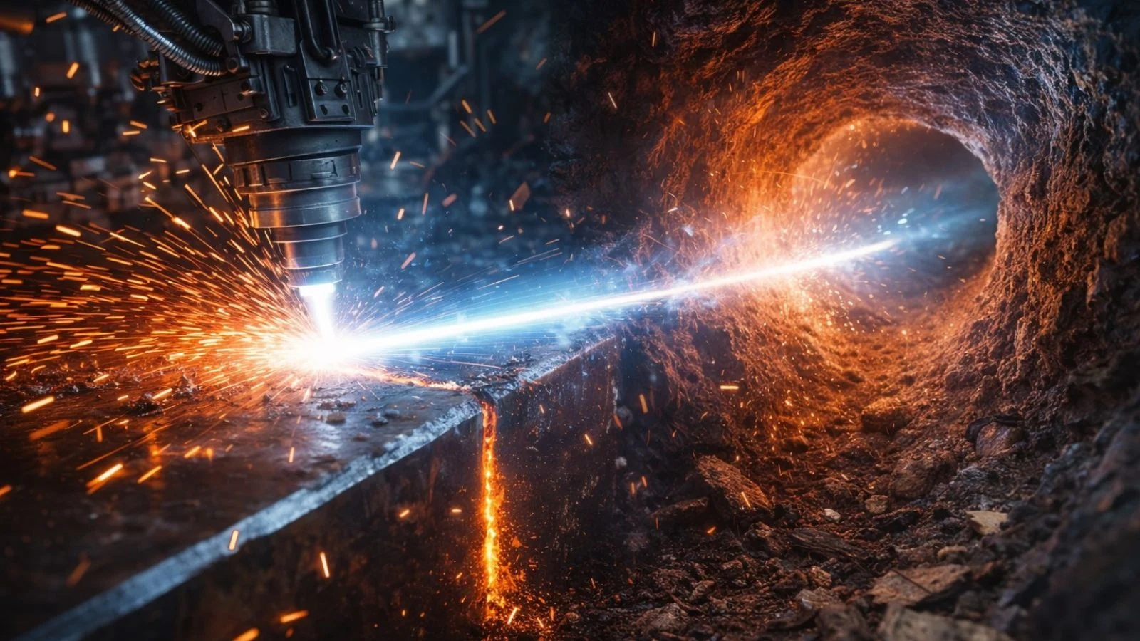 Laser oltre 100 kilowatt: la svolta tedesca per scavare i tunnel