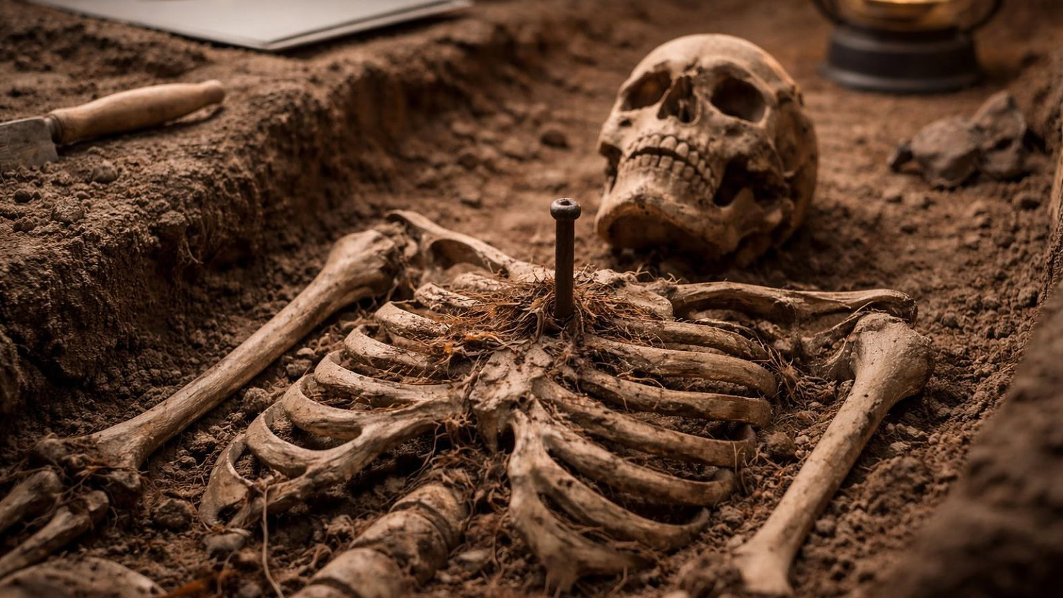 Corpo di migliaia di anni fa trovato con un chiodo in petto: scoperto un rituale