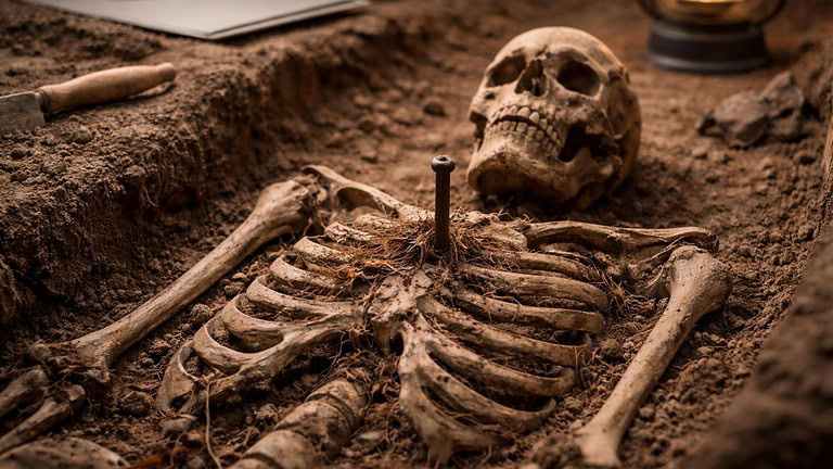 Corpo di migliaia di anni fa trovato con un chiodo in petto: scoperto un rituale