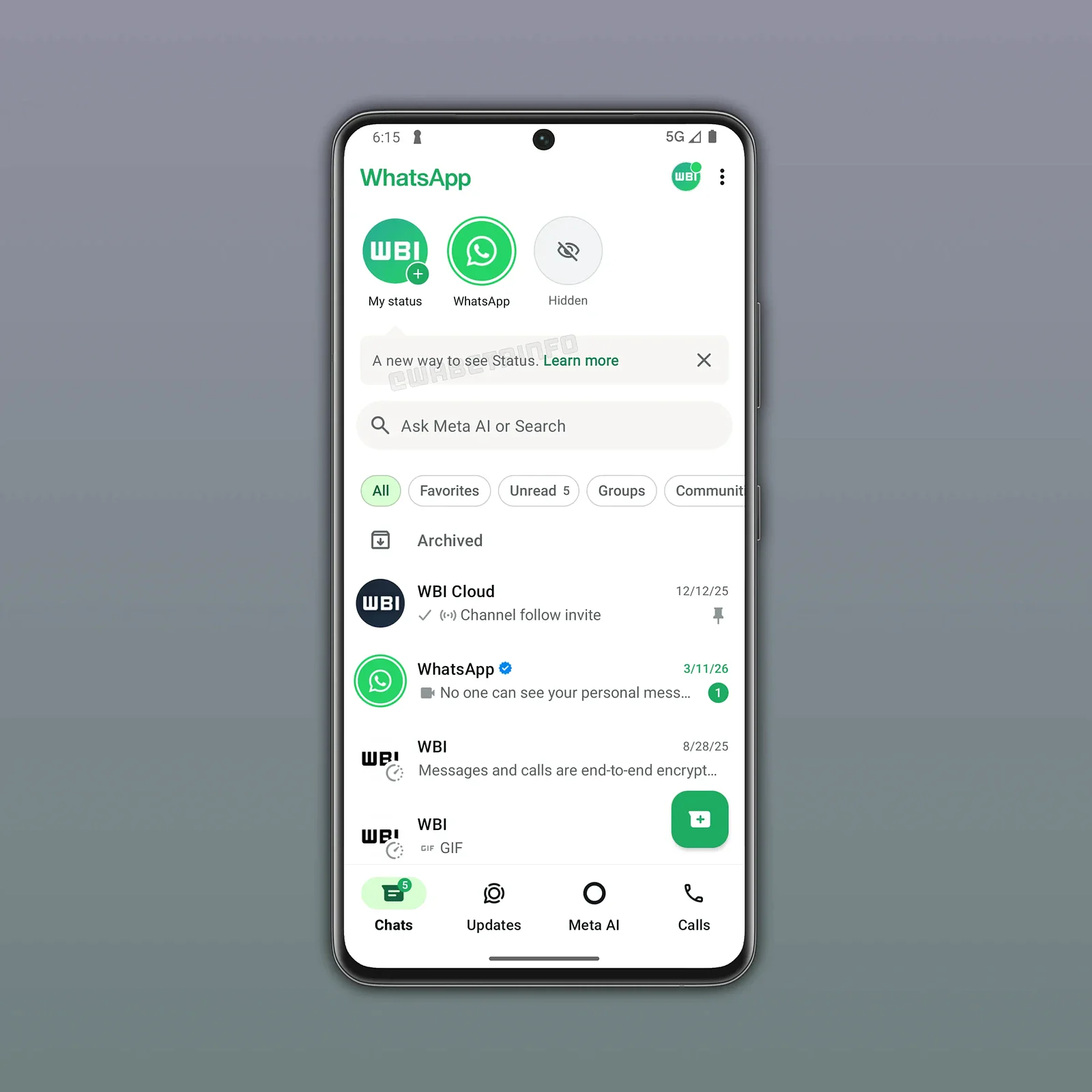 WhatsApp aggiornamenti di stato