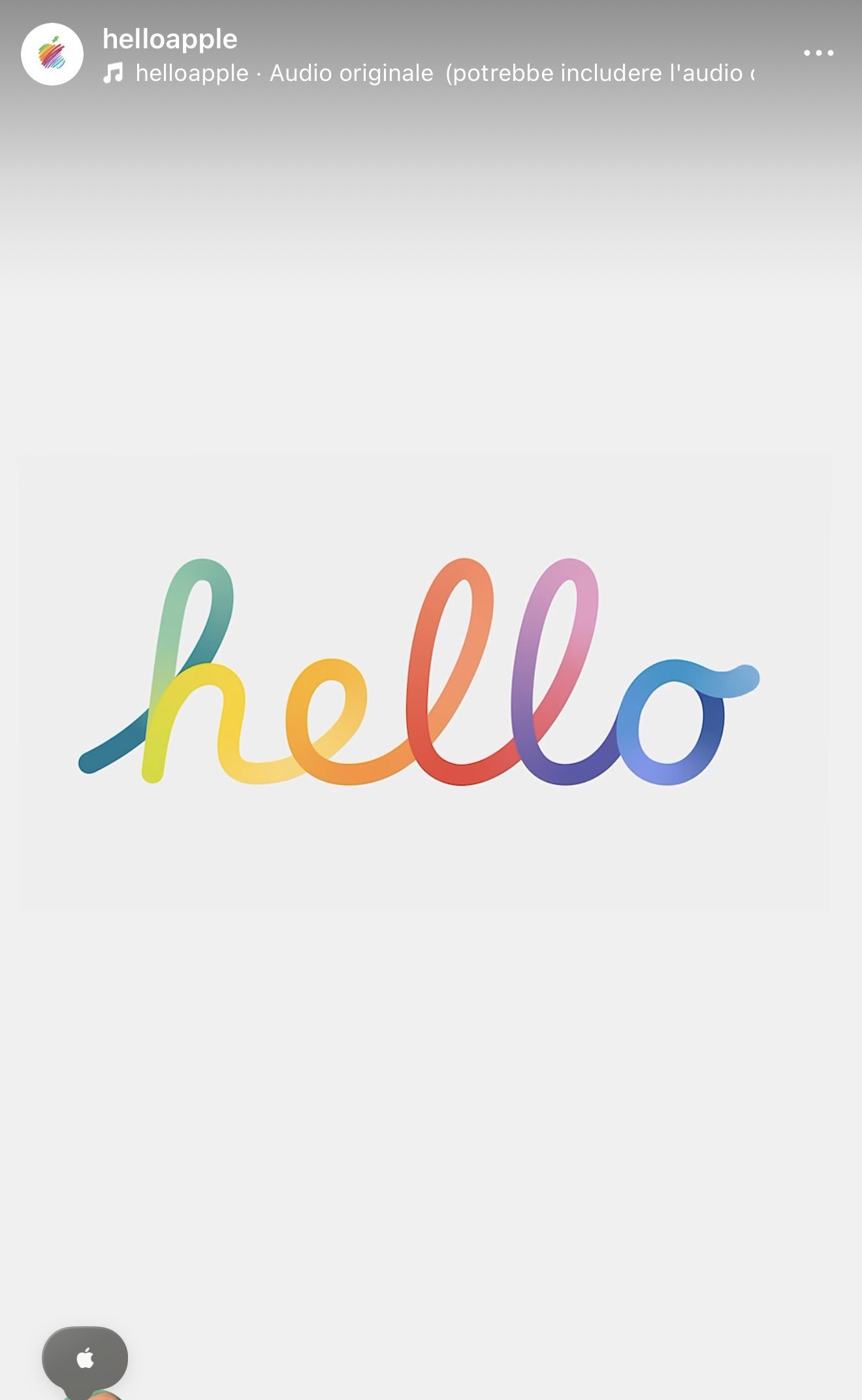 Hello APple Instagram