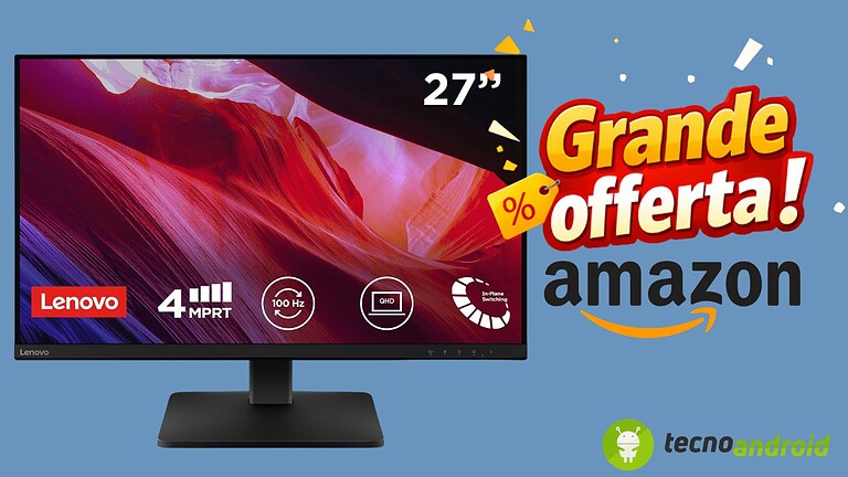 Offerta top su Amazon: il Lenovo L27qe Monitor 27" ad un prezzo stracciato