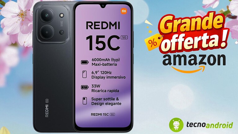Xiaomi Redmi 15C 5G su Amazon: potenza gigantesca ad un prezzo mini