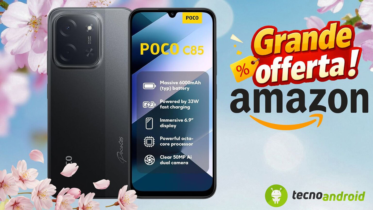 Xiaomi Poco C85: lo smartphone dei sogni ora in promo su Amazon