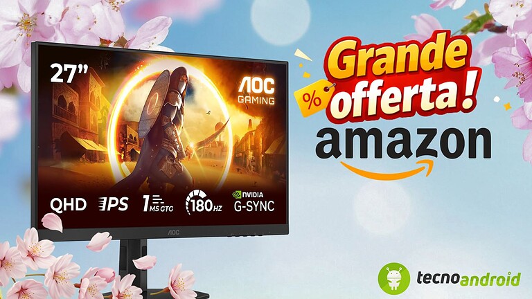 Amazon: AOC Gaming Monitor Q27G4XD 27" a prezzo irresistibile