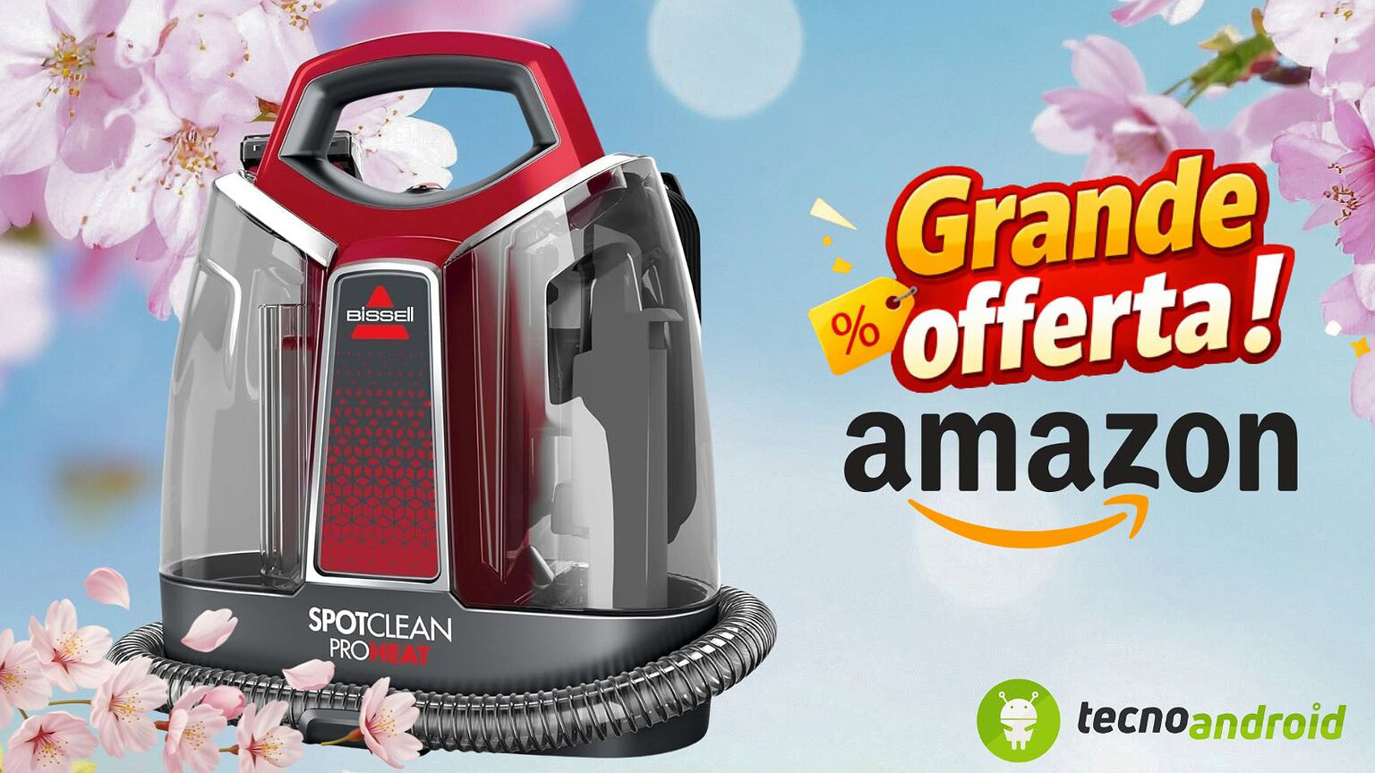 Amazon BISSELL SpotClean ProHeat lavatappeti: il prezzo è imperdibile