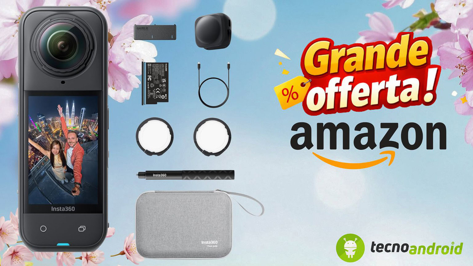 Scatta con stile: l'Insta360 X5 Pack Essential è in promo su Amazon