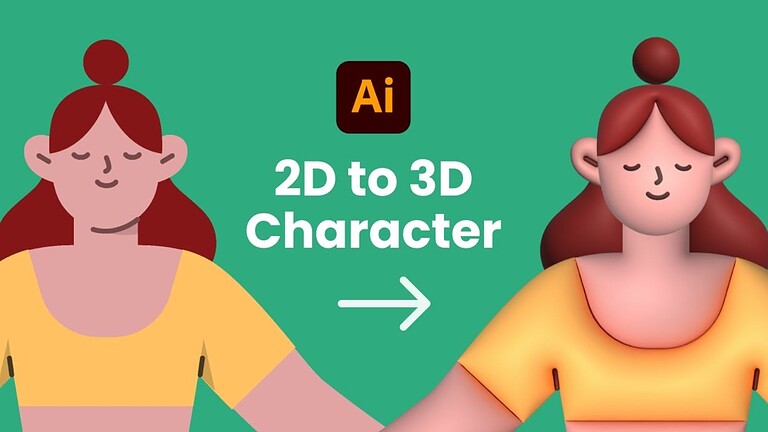 Adobe Illustrator: la funzione AI che trasforma i disegni 2D in 3D
