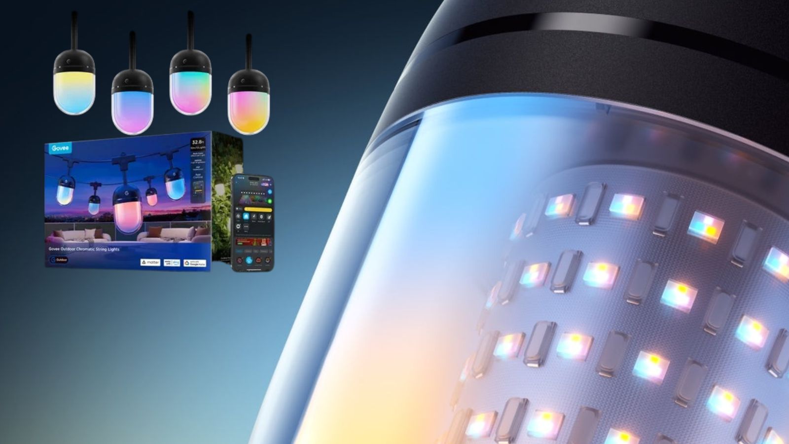 Govee Outdoor Chromatic String Lights: le luci LED dinamiche e totalmente controllabili