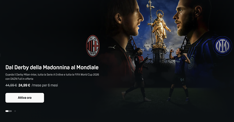 DAZN Full offerta metà prezzo 6 mesi