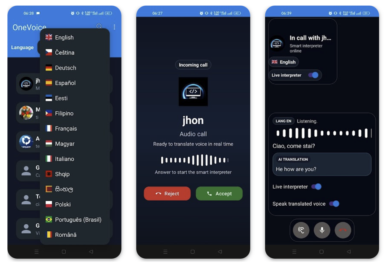 OneVoice per Android Play Store di Google