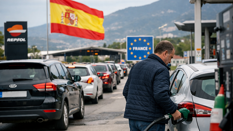 Benzina, la Spagna taglia i prezzi: code alle frontiere per un pieno
