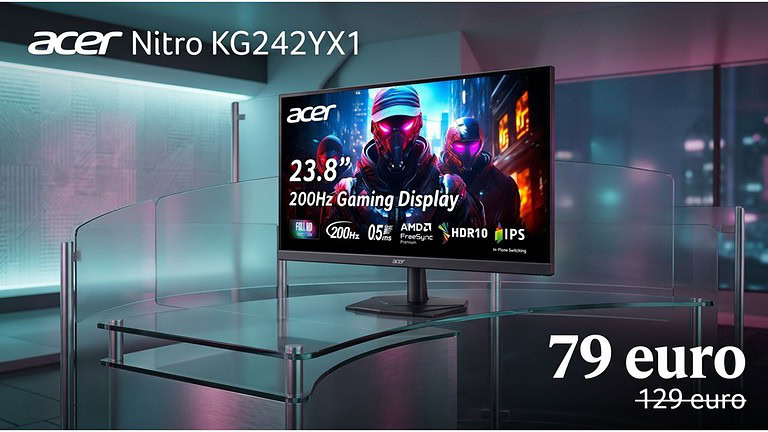 Acer Nitro KG242YX1bmiipx: monitor gaming 200Hz al minimo storico