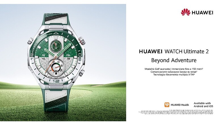 Huawei Watch Ultimate 2: ora in Verde e perfetto per i golfisti