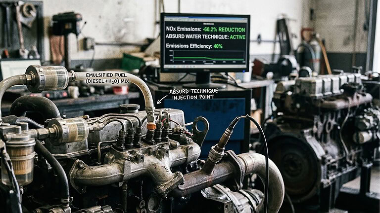 Acqua nel diesel: la tecnica assurda che abbatte le emissioni del 60%