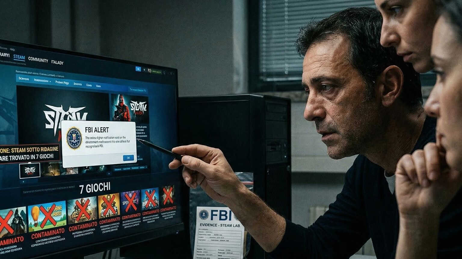 Steam sotto indagine FBI: sette giochi contenevano malware