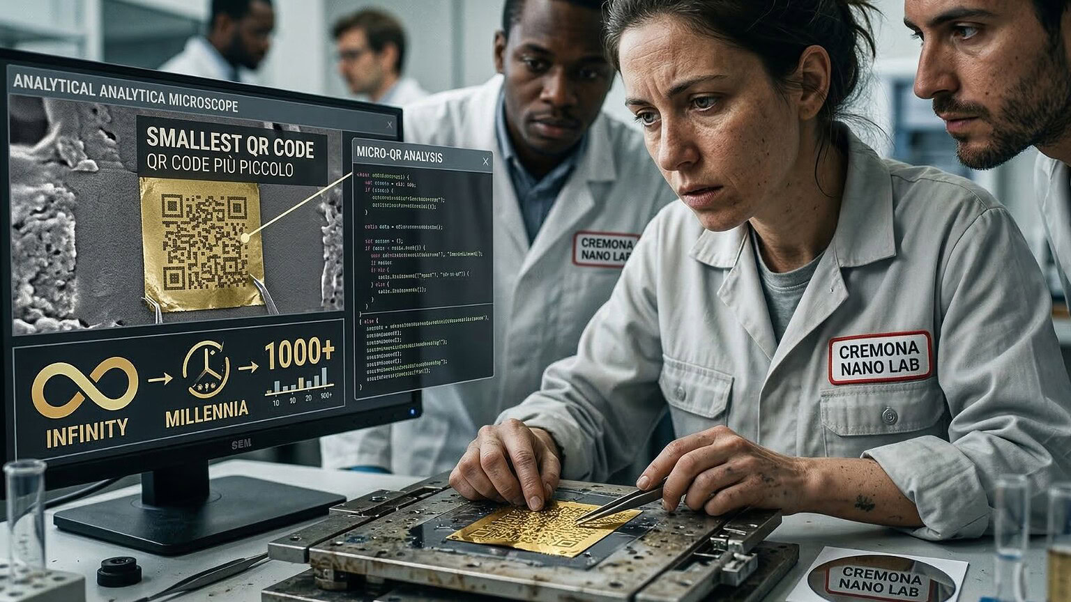 QR code più piccolo del mondo: invisibile a occhio nudo, dura millenni