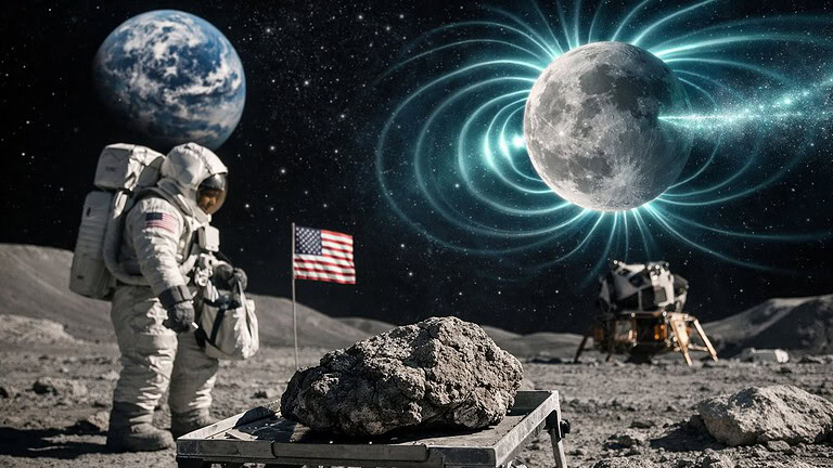 Luna: il suo campo magnetico era forte quanto quello della Terra