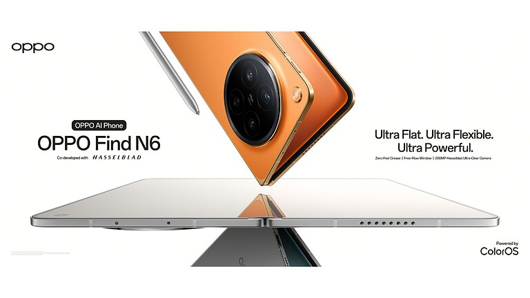 OPPO Find N6 è ufficiale: Snapdragon 8 Elite, 200MP Hasselblad e Zero-Feel Crease