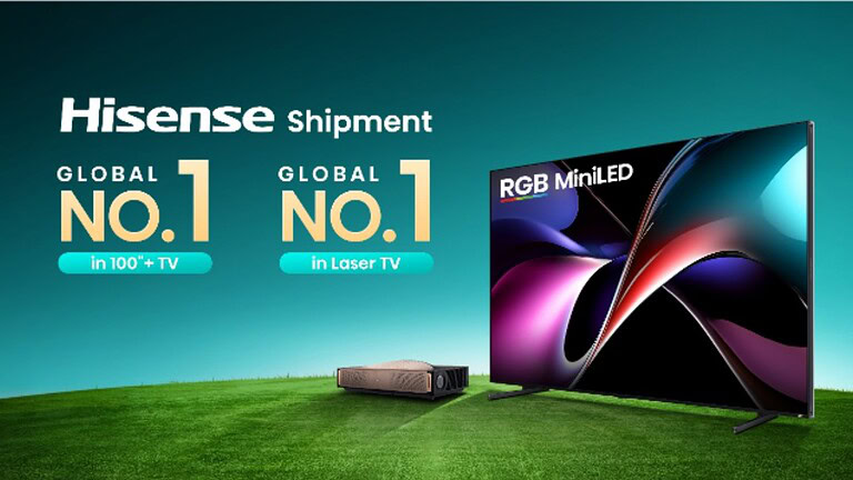 Hisense domina le TV da 100 pollici: 57,1% di quota e 7 anni di leadership