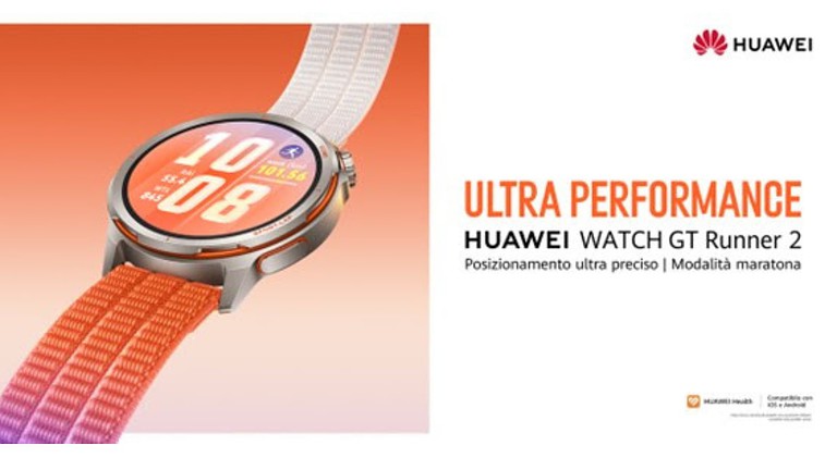 Huawei Watch GT Runner 2 disponibile da oggi a 399 euro con sconto lancio