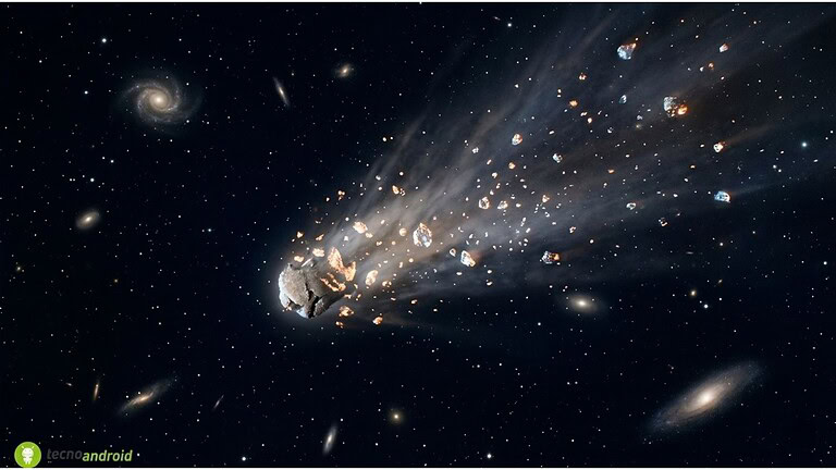 Hubble cattura per caso una cometa che si frantuma: immagini incredibili