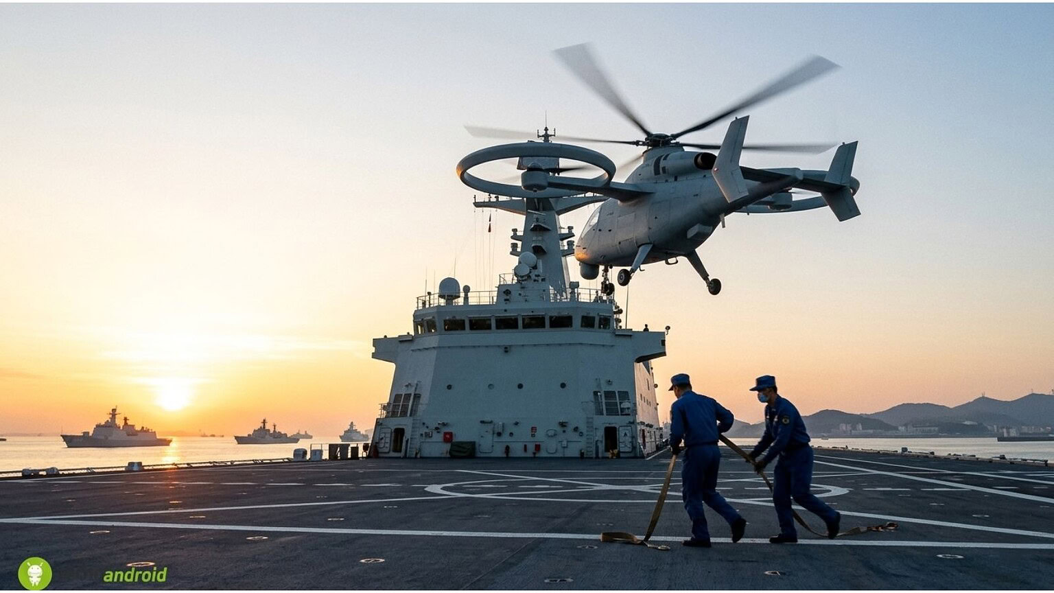 Cina, elicottero drone avvistato su una nave anfibia: cosa sappiamo