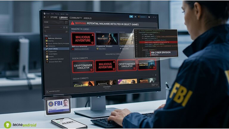 Steam nel mirino dell'FBI: giochi infetti da malware sulla piattaforma