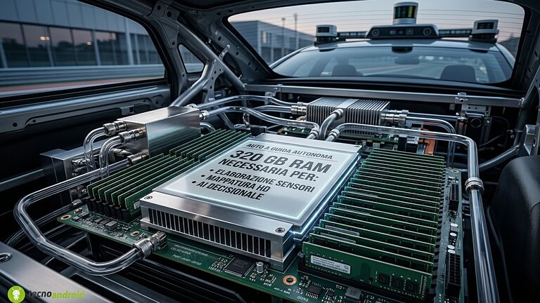 Auto a guida autonoma: serviranno oltre 300 GB di RAM, ecco perché