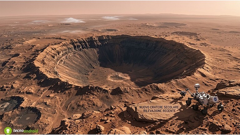 Marte, un cratere enorme appare una volta ogni 100 anni: la NASA l'ha visto