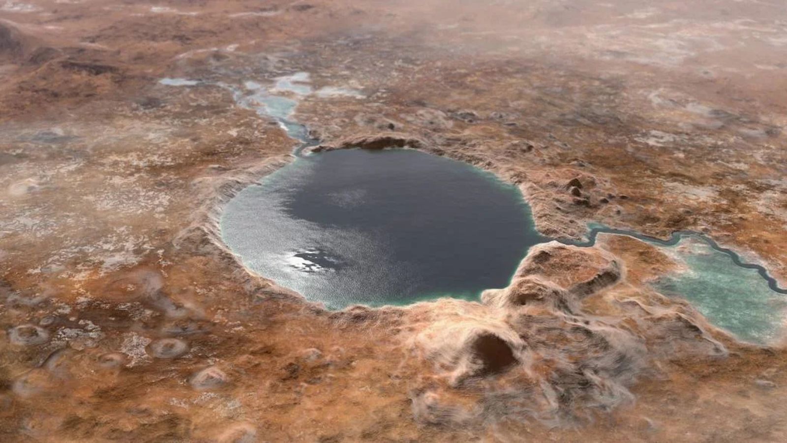 Marte, scoperto un delta nascosto sotto il cratere Jezero