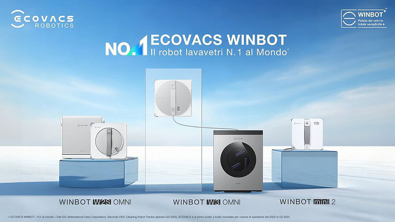 ECOVACS WINBOT è il robot lavavetri più venduto al mondo per IDC