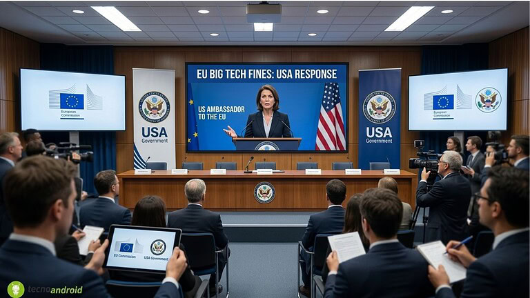 Multe UE alle Big Tech: l'ambasciatore USA minaccia conseguenze