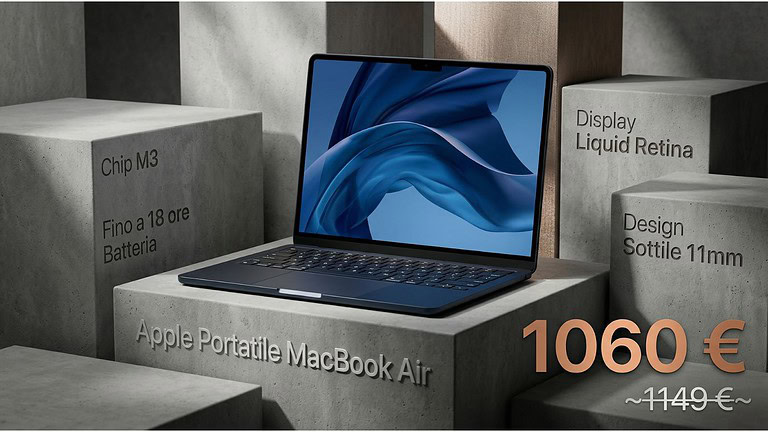 MacBook Air M4: prezzo più basso di sempre su Amazon