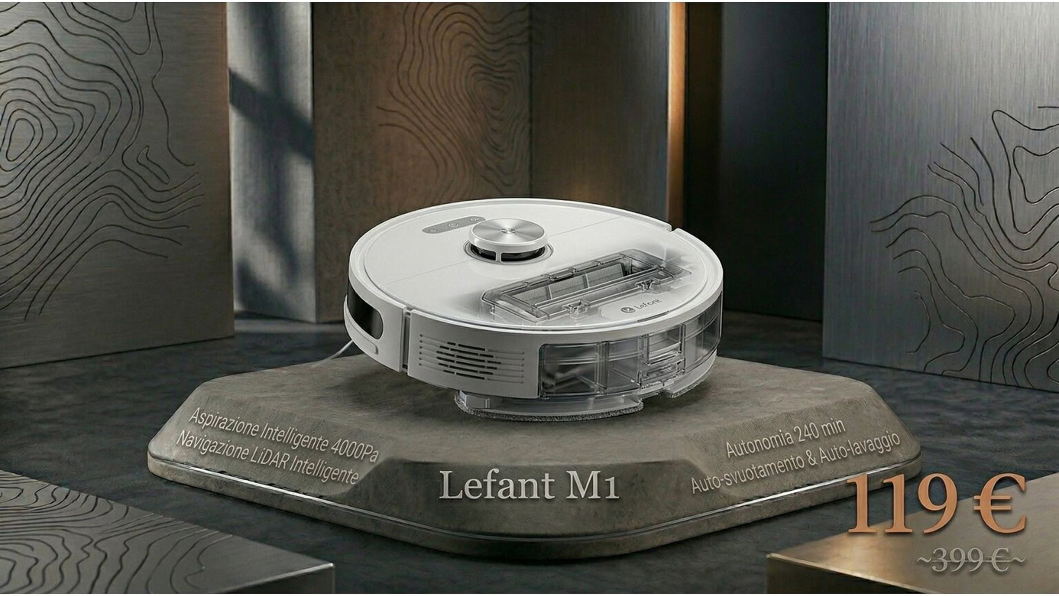 Lefant M1 a 119,99€ su Amazon: robot aspirapolvere col 70% di sconto