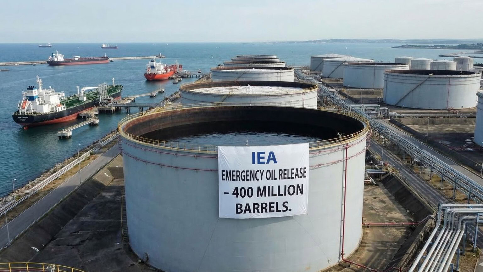 IEA rilascia 400 milioni di barili: operazione di emergenza storica