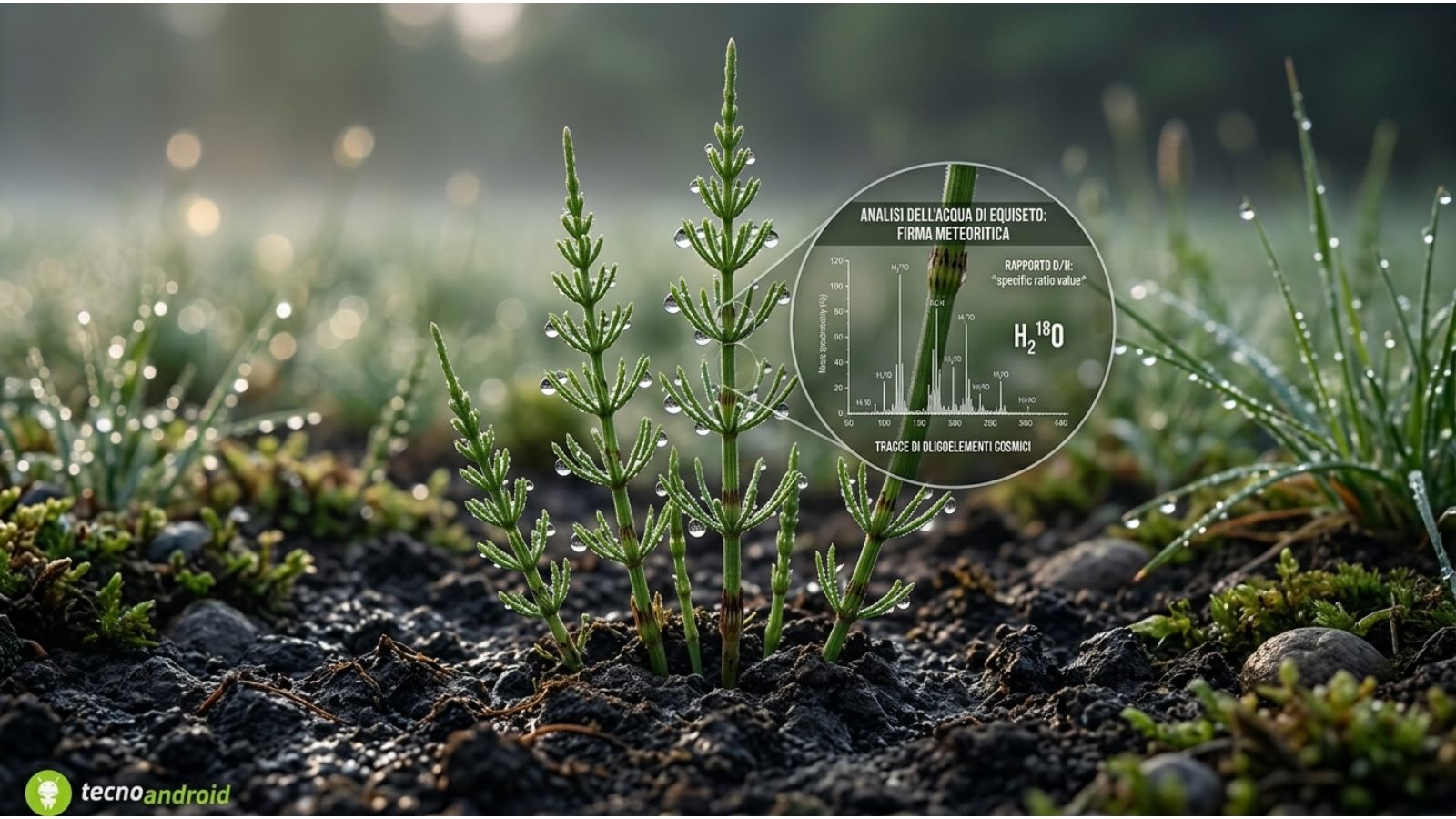 Equiseto: la pianta che produce acqua con la firma chimica dei meteoriti