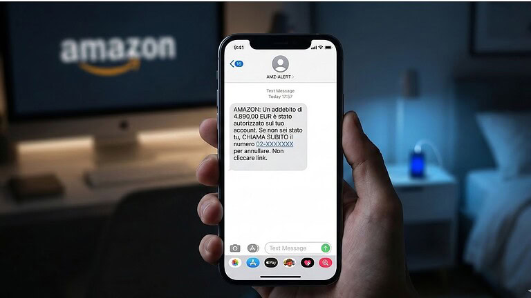 Amazon, la truffa SMS dell'addebito da 4.890 euro: non chiamate quel numero