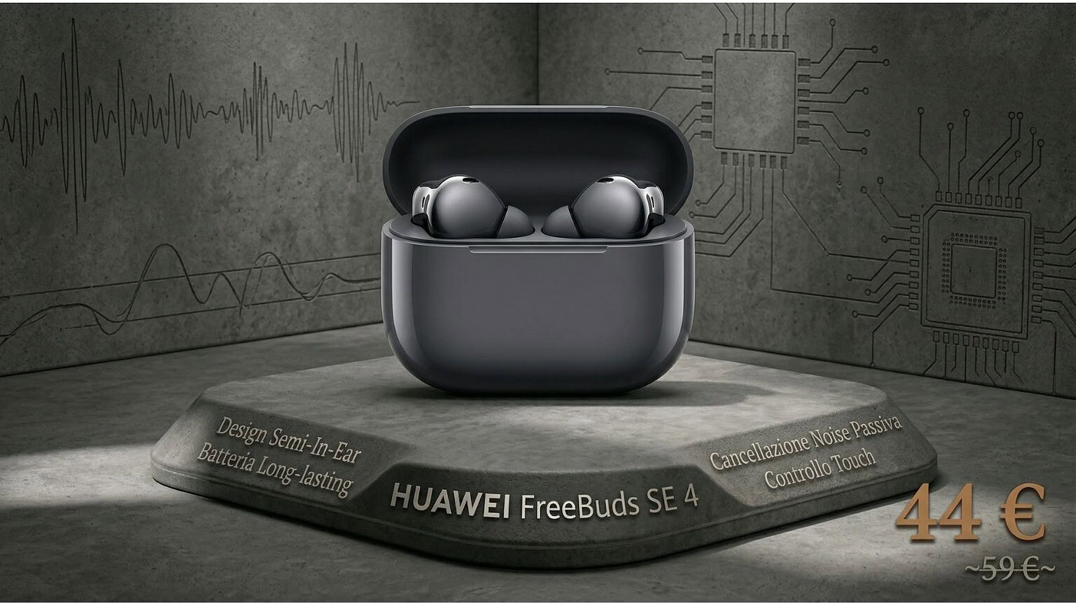 Huawei FreeBuds SE 4 a meno di 35 euro su Amazon: un'offerta imperdibile