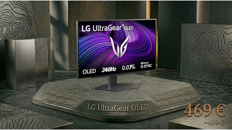 LG UltraGear OLED 27GX704A: minimo storico su Amazon, mai così basso