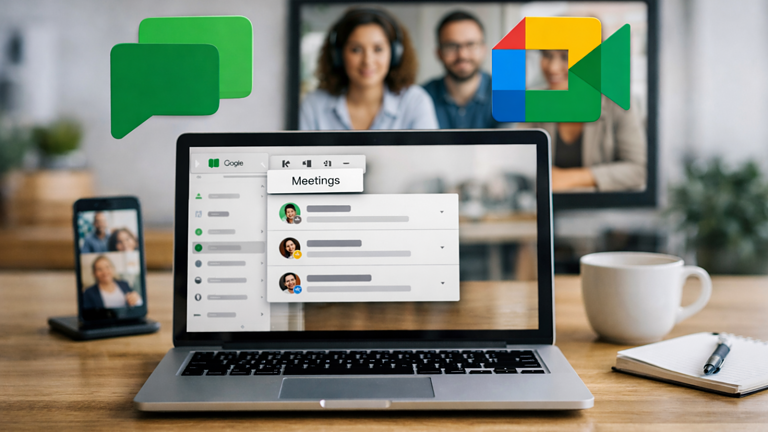 Google Chat introduce la sezione Meetings: ecco cosa cambia - Google Chat Meetings