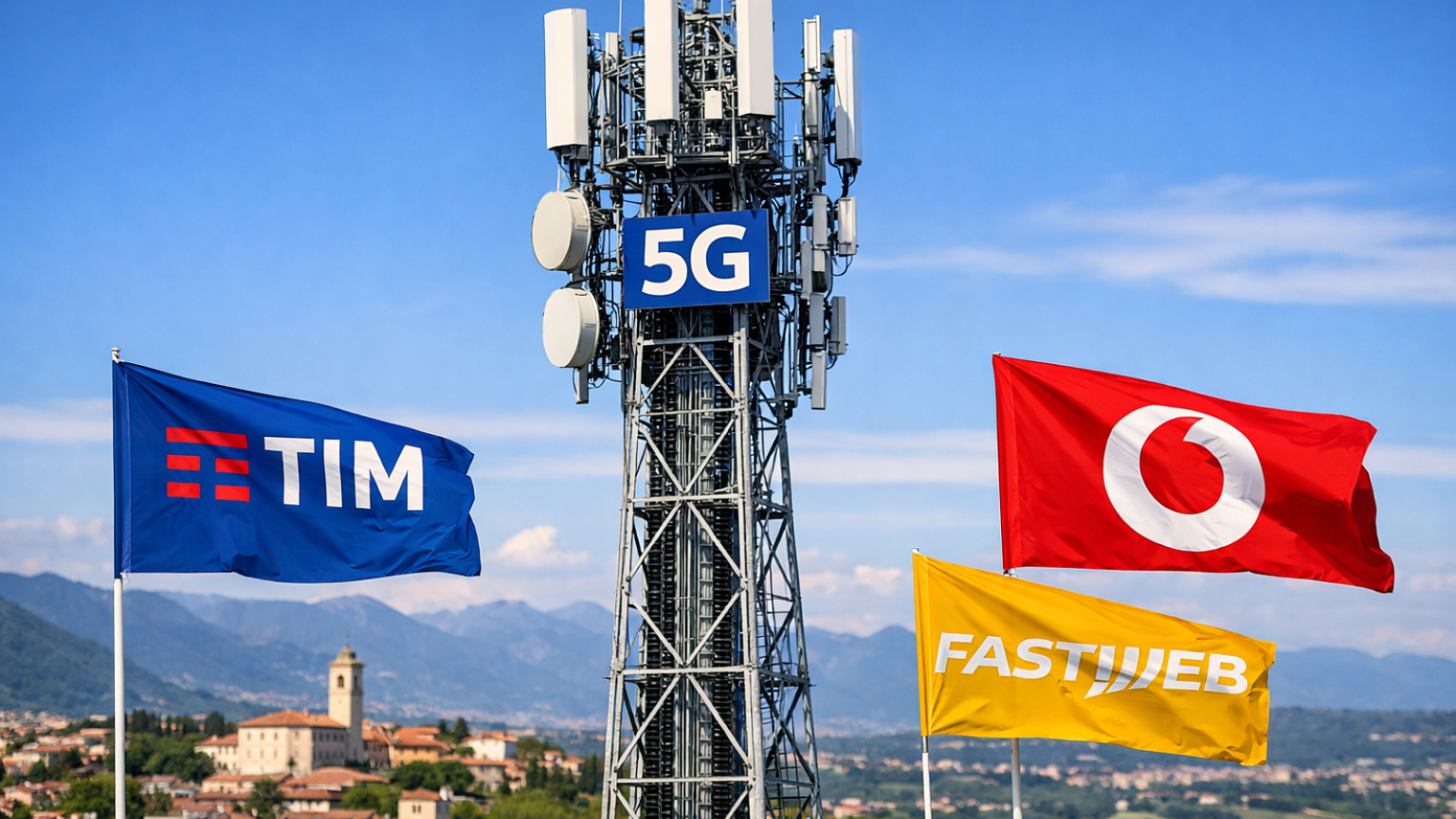 TIM e Fastweb + Vodafone: accordo per 6.000 torri 5G in Italia - TIM Fastweb Vodafone torri
